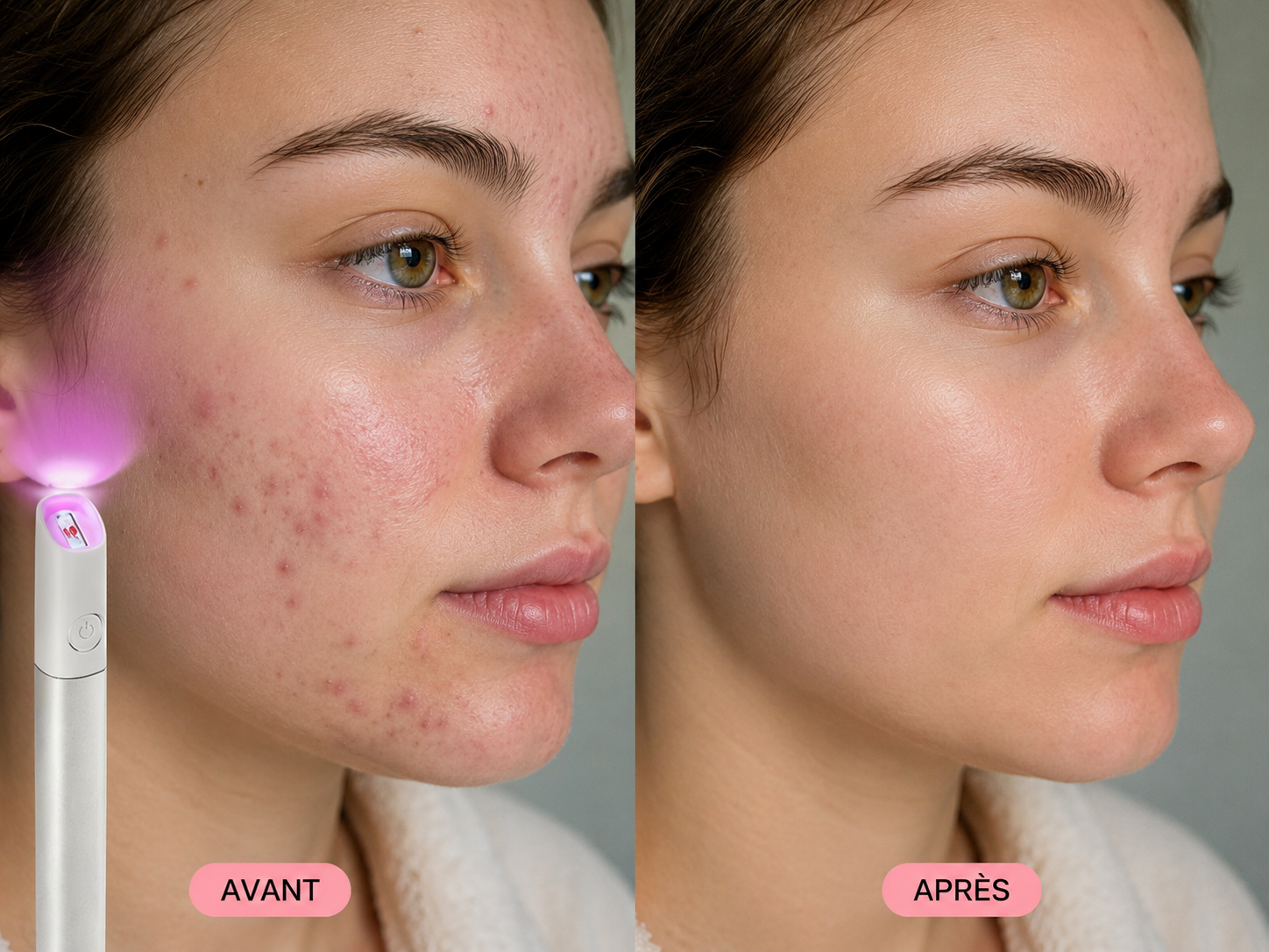 Stylo Luminothérapie - Solution anti-acné rapide!